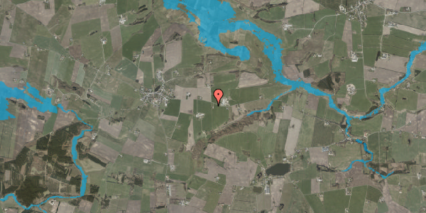 Oversvømmelsesrisiko fra vandløb på Hannerupvej 304, 9500 Hobro