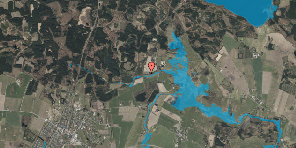 Oversvømmelsesrisiko fra vandløb på Blåkildevej 57, 9510 Arden