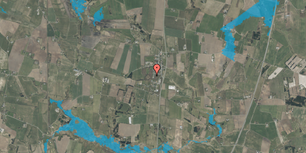 Oversvømmelsesrisiko fra vandløb på Lavendelvej 22, 9700 Brønderslev