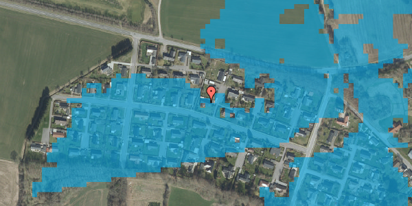 Oversvømmelsesrisiko fra vandløb på Bøgevangen 36, 9330 Dronninglund