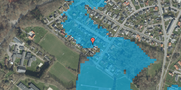 Oversvømmelsesrisiko fra vandløb på Lærkevej 22, 9330 Dronninglund