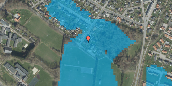 Oversvømmelsesrisiko fra vandløb på Lærkevej 25, 9330 Dronninglund