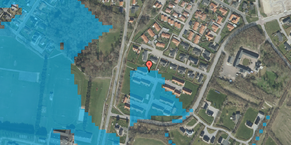 Oversvømmelsesrisiko fra vandløb på Rævdalsparken 55, 9330 Dronninglund