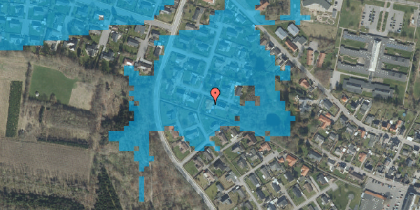 Oversvømmelsesrisiko fra vandløb på Skovbrynet 16, 9330 Dronninglund