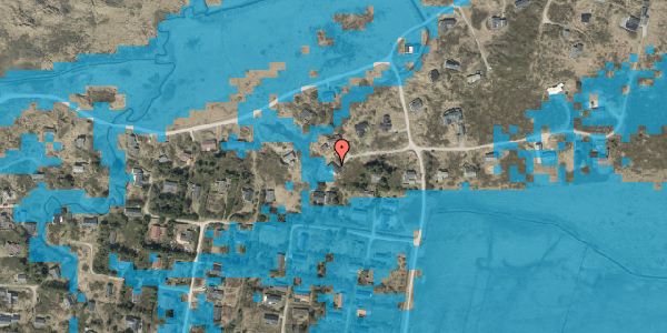 Oversvømmelsesrisiko fra vandløb på Redningsvejen 64, 9690 Fjerritslev