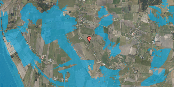 Oversvømmelsesrisiko fra vandløb på Toftholmvej 90, 9690 Fjerritslev