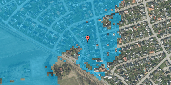 Oversvømmelsesrisiko fra vandløb på Grøftekanten 9, 9970 Strandby