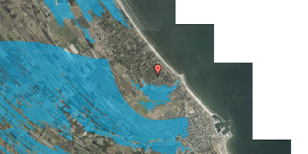 Oversvømmelsesrisiko fra vandløb på Havremarken 20, 9970 Strandby