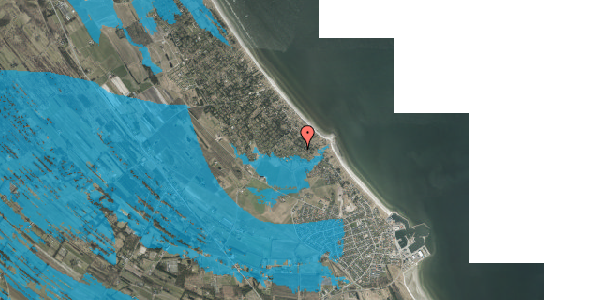 Oversvømmelsesrisiko fra vandløb på Rapsmarken 4, 9970 Strandby