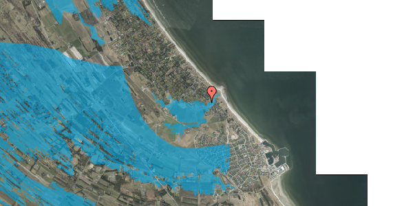 Oversvømmelsesrisiko fra vandløb på Rapsmarken 7, 9970 Strandby