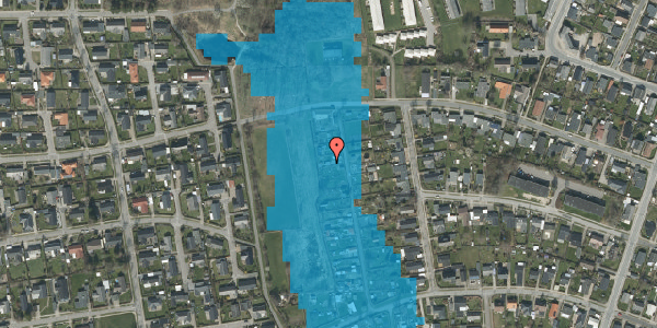Oversvømmelsesrisiko fra vandløb på Rosenvænget 10, 9900 Frederikshavn