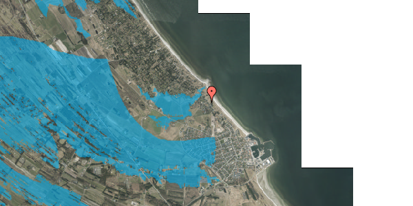 Oversvømmelsesrisiko fra vandløb på Rugskellet 3, 9970 Strandby