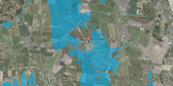 Oversvømmelsesrisiko fra vandløb på Møgelholtvej 18, 9560 Hadsund