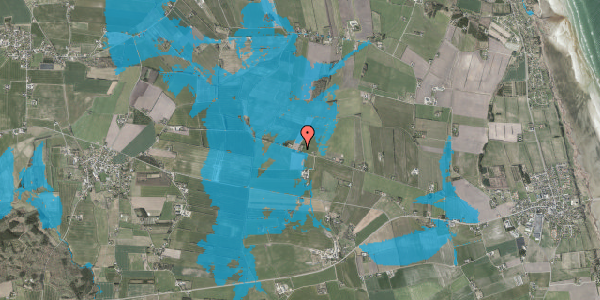 Oversvømmelsesrisiko fra vandløb på Vandkærvej 40, 9560 Hadsund
