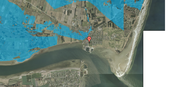 Oversvømmelsesrisiko fra vandløb på Havnegade 7A, 9370 Hals
