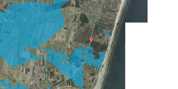 Oversvømmelsesrisiko fra vandløb på Nordvestvej 20, 9370 Hals