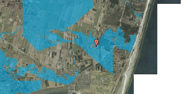 Oversvømmelsesrisiko fra vandløb på Skovshoved 3, 9370 Hals