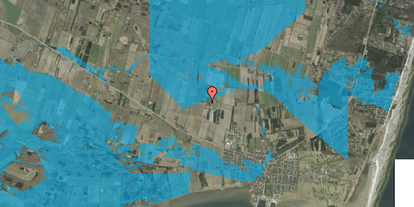 Oversvømmelsesrisiko fra vandløb på Vestermarken 14, 9370 Hals