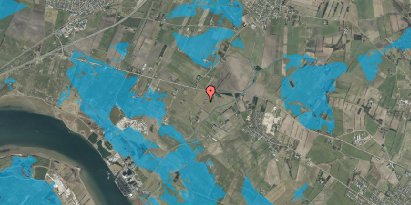 Oversvømmelsesrisiko fra vandløb på Vestervangsvej 6, 9310 Vodskov