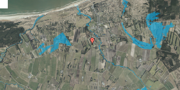 Oversvømmelsesrisiko fra vandløb på Borrisholtvej 21, 9881 Bindslev