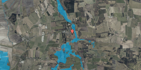 Oversvømmelsesrisiko fra vandløb på Viderupgårdsvej 6, 9240 Nibe