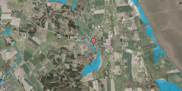 Oversvømmelsesrisiko fra vandløb på Havevej 6, 9574 Bælum