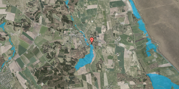 Oversvømmelsesrisiko fra vandløb på Højvangsvej 27, 9574 Bælum