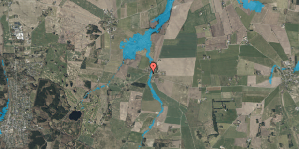 Oversvømmelsesrisiko fra vandløb på Lyngbyvej 93, 9520 Skørping
