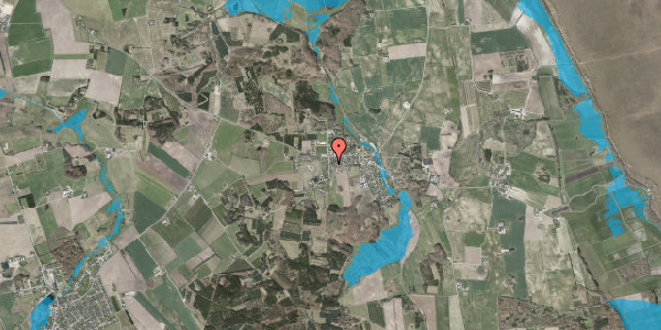 Oversvømmelsesrisiko fra vandløb på Skovhusevej 5, 9574 Bælum