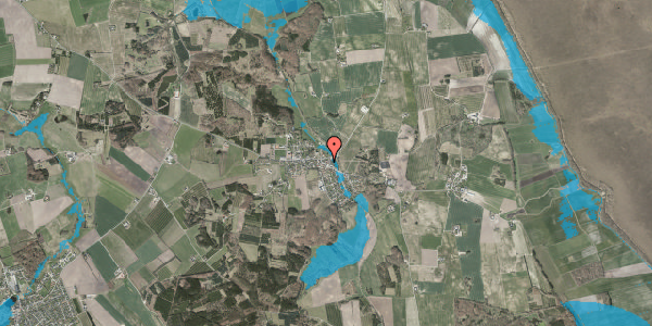 Oversvømmelsesrisiko fra vandløb på Torvet 9, 9574 Bælum