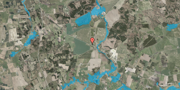 Oversvømmelsesrisiko fra vandløb på Vester Korupvej 24, 9560 Hadsund