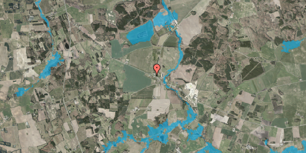 Oversvømmelsesrisiko fra vandløb på Vester Korupvej 28, 9560 Hadsund