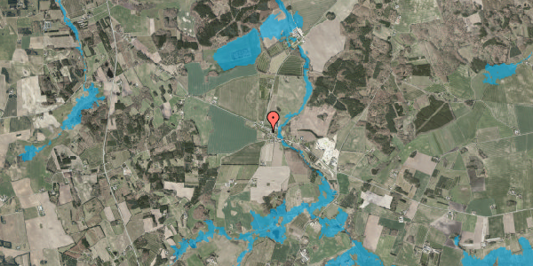 Oversvømmelsesrisiko fra vandløb på Vester Korupvej 44, 9560 Hadsund