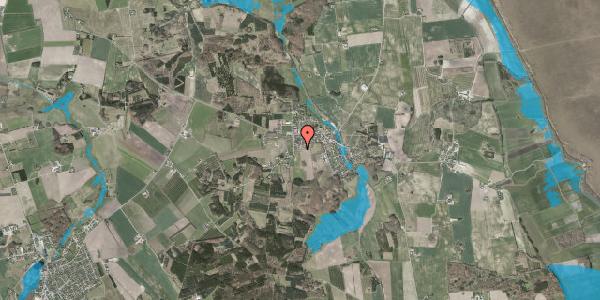 Oversvømmelsesrisiko fra vandløb på Vestre Skovvej 18, 9574 Bælum