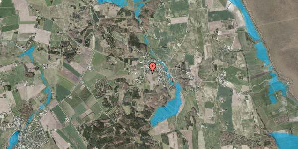 Oversvømmelsesrisiko fra vandløb på Vestre Skovvej 26, 9574 Bælum