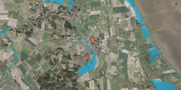 Oversvømmelsesrisiko fra vandløb på Østergade 11, 9574 Bælum