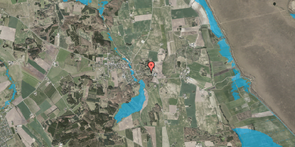 Oversvømmelsesrisiko fra vandløb på Østergade 17, 9574 Bælum