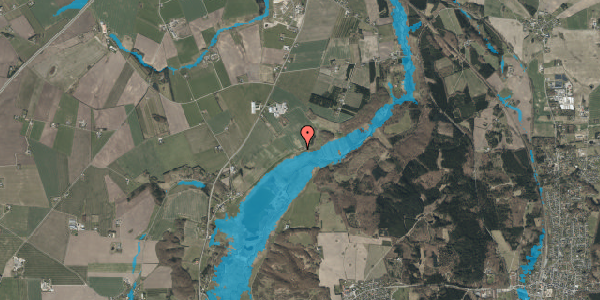 Oversvømmelsesrisiko fra vandløb på Hobrovej 183, 9520 Skørping
