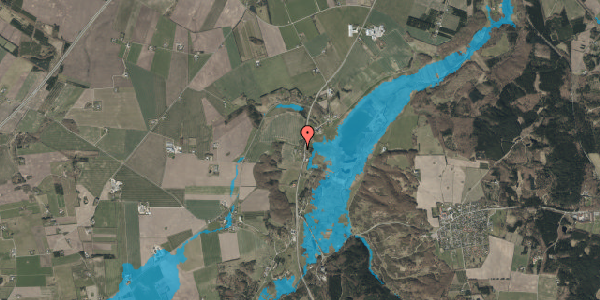 Oversvømmelsesrisiko fra vandløb på Hobrovej 210, 9520 Skørping