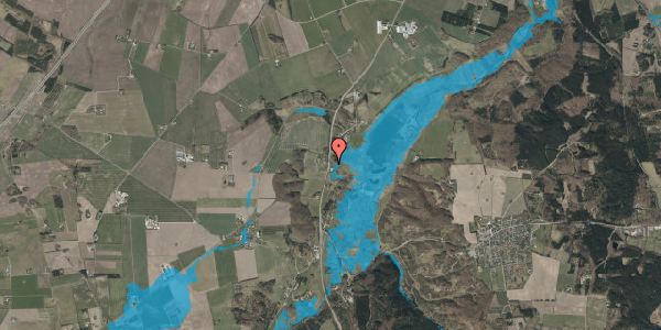 Oversvømmelsesrisiko fra vandløb på Hobrovej 211, 9520 Skørping