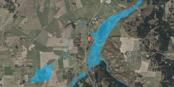 Oversvømmelsesrisiko fra vandløb på Hobrovej 223, 9520 Skørping