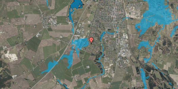 Oversvømmelsesrisiko fra vandløb på Hulvejen 136, 9530 Støvring