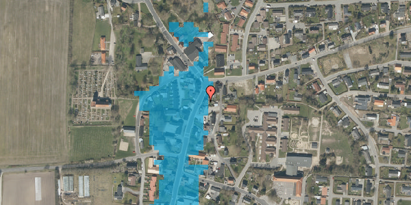 Oversvømmelsesrisiko fra vandløb på Nibevej 182, 9530 Støvring