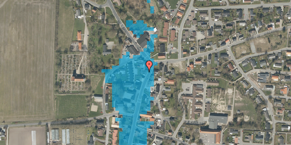 Oversvømmelsesrisiko fra vandløb på Nibevej 183, 9530 Støvring