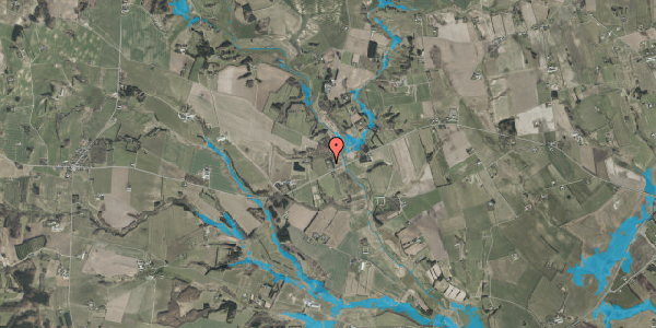 Oversvømmelsesrisiko fra vandløb på Skævevej 92, 9352 Dybvad