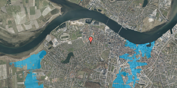 Oversvømmelsesrisiko fra vandløb på Agnetevej 2, 9000 Aalborg