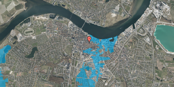 Oversvømmelsesrisiko fra vandløb på Algade 13, 1. 1, 9000 Aalborg