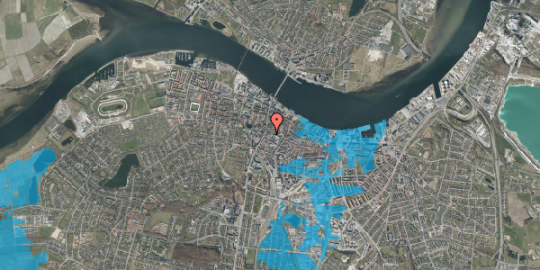 Oversvømmelsesrisiko fra vandløb på Algade 57, 1. , 9000 Aalborg