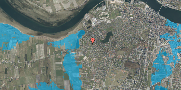 Oversvømmelsesrisiko fra vandløb på Ananasvej 55, 9000 Aalborg