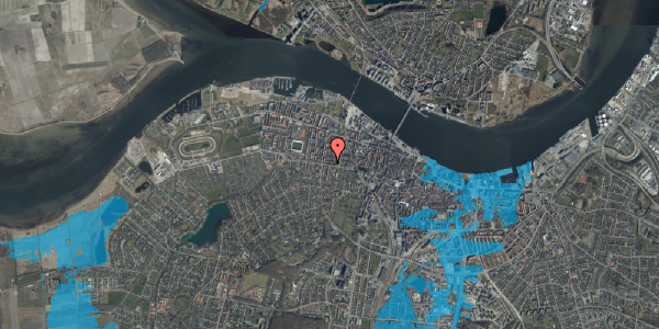 Oversvømmelsesrisiko fra vandløb på Annebergvej 6, st. 3, 9000 Aalborg